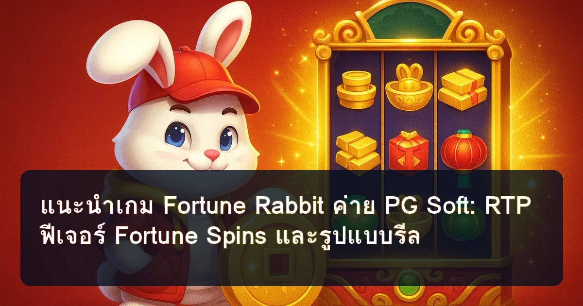แนะนําเกม Fortune Rabbit ค่าย PG Soft: RTP ฟีเจอร์ Fortune Spins และรูปแบบรีล