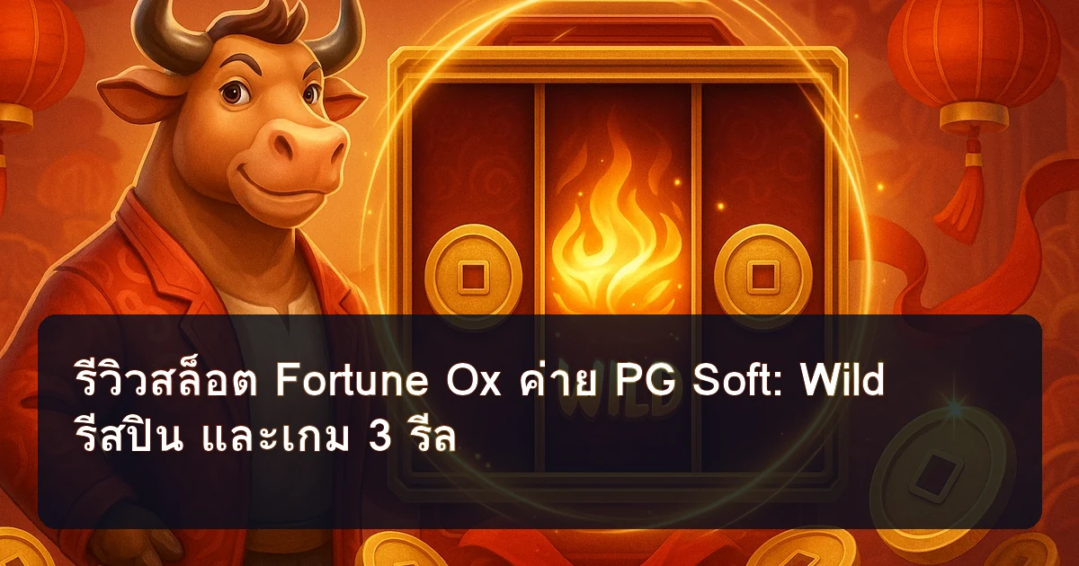 รีวิวสล็อต Fortune Ox ค่าย PG Soft: Wild รีสปิน และเกม 3 รีล